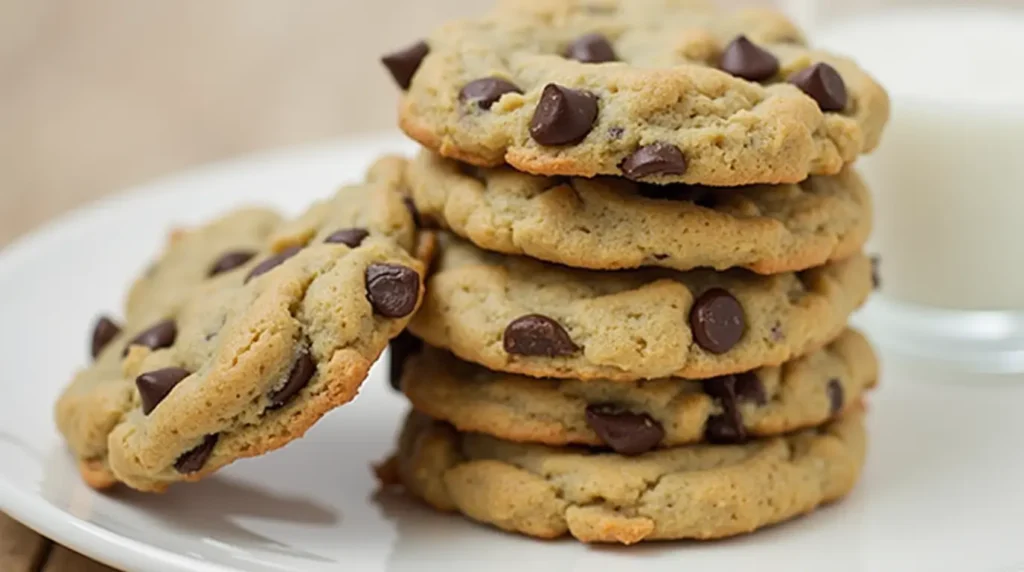 Delicious chocolate chip cheesecake cookies with a soft, creamy texture and a rich chocolate chip topping