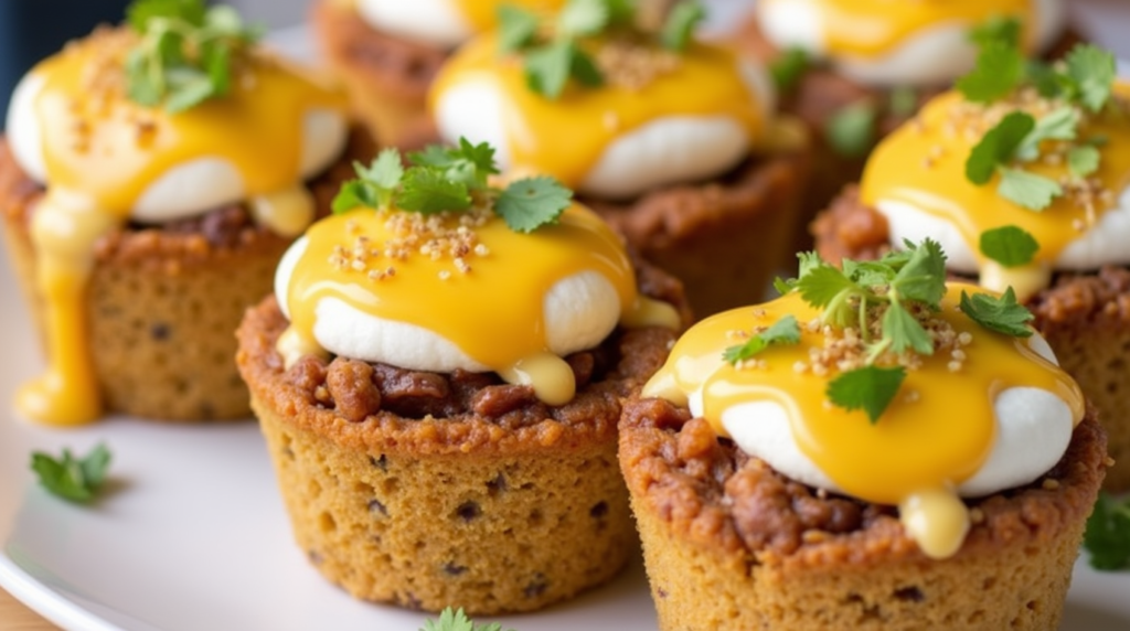 aco Cupcakes Recipe with seasoned taco meat, shredded cheese, and crispy wonton wrappers